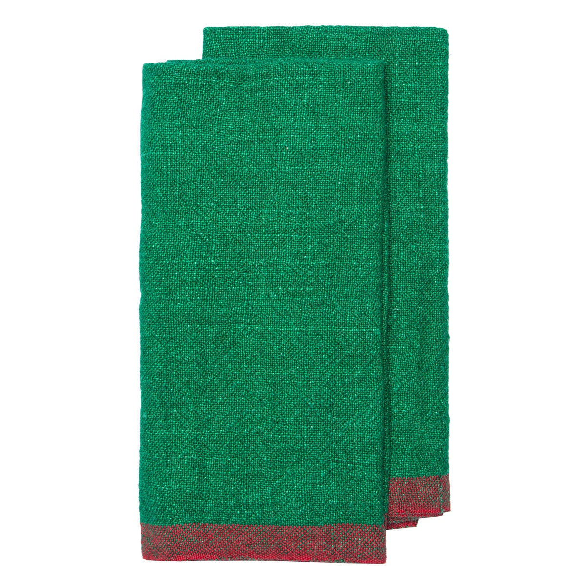  Caravan Color Block Green & Red Napkins 20x20 - Set of 4 - Default Title - Bonton