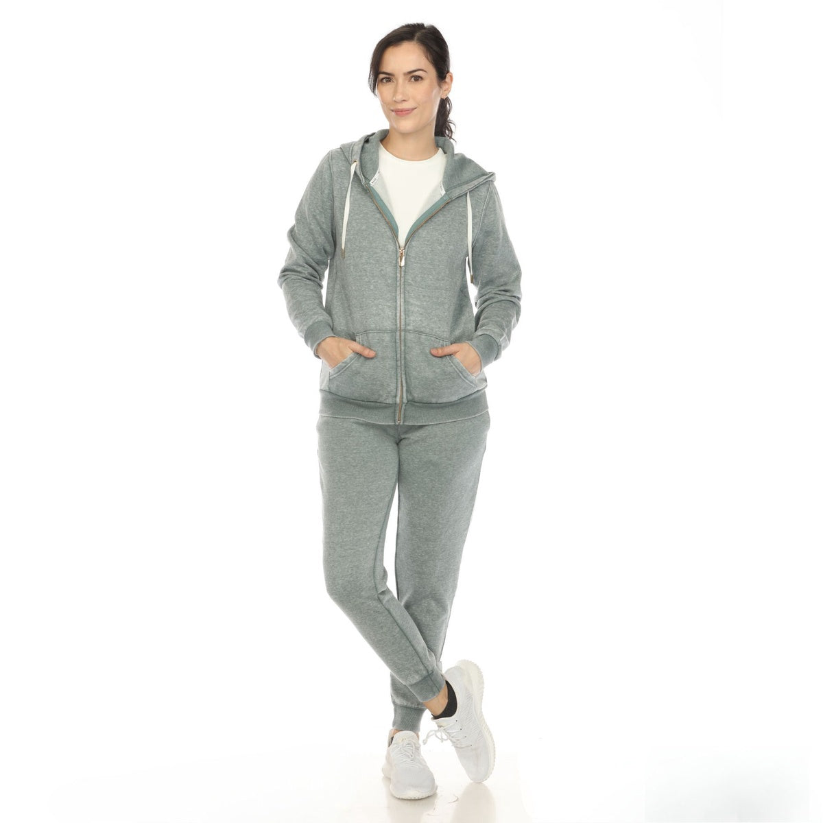  White Mark Women's Burnout Jogger Set - XL - Bonton