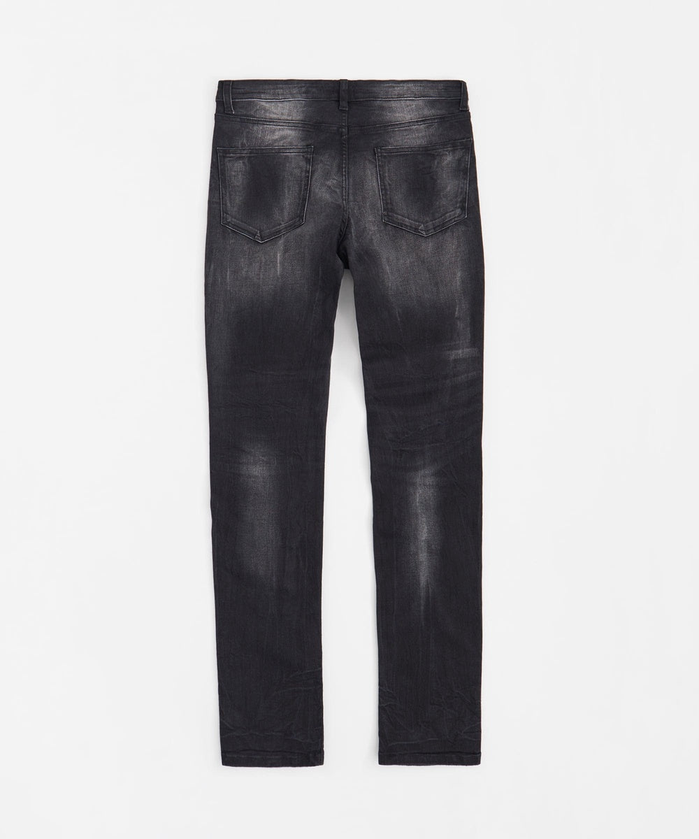  Reason Clothing Men's Skinny Distressed Denim Pants - Black - BLACK - Bonton