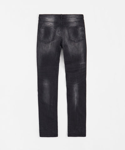 Men's Skinny Distressed Denim Pants - Black