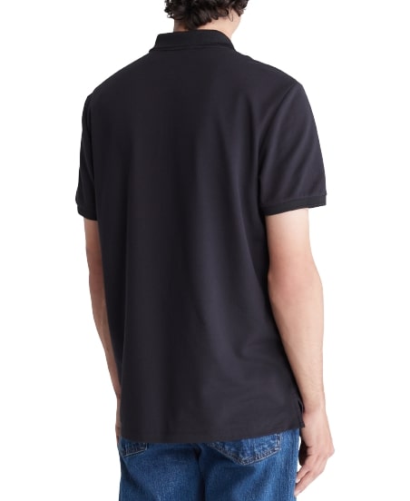  Calvin Klein Ss Tech Zip Polo Black - Black - Bonton