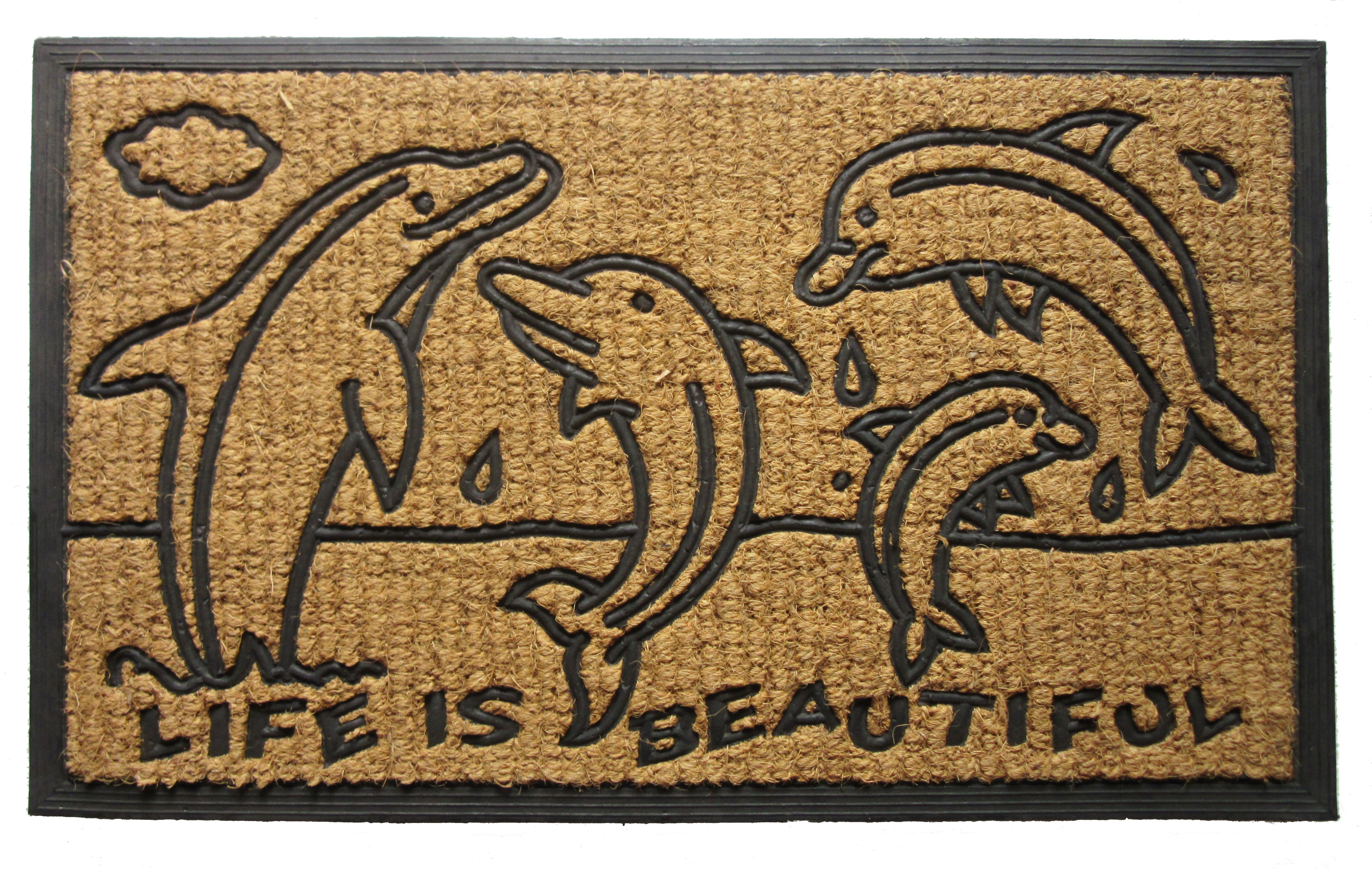  Imports Decor Dolphin Family Doormat - N/A - Bonton