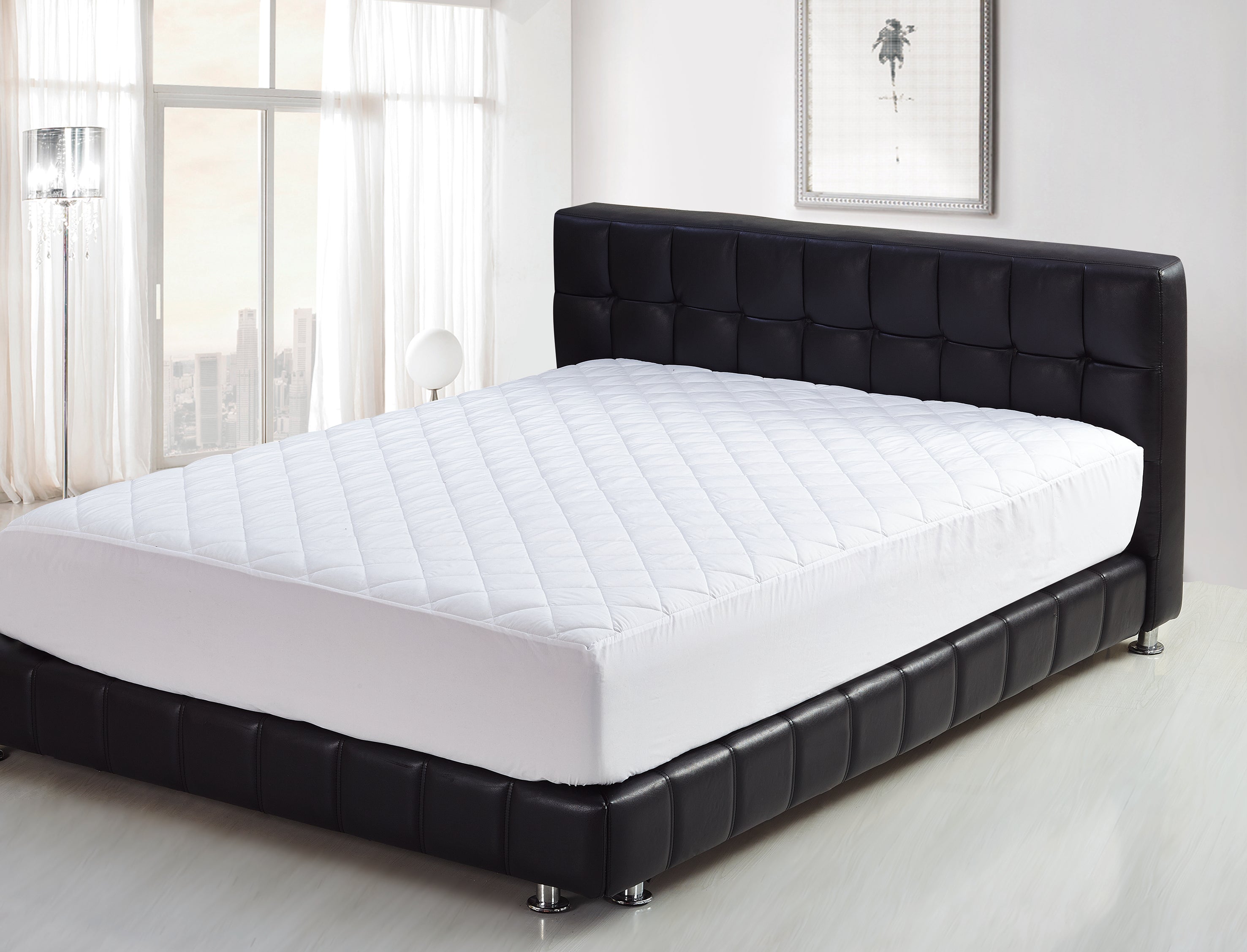  Beauty Sleep Beauty Sleep Quilted Hypoallergenic Mattress Pad - King - Bonton