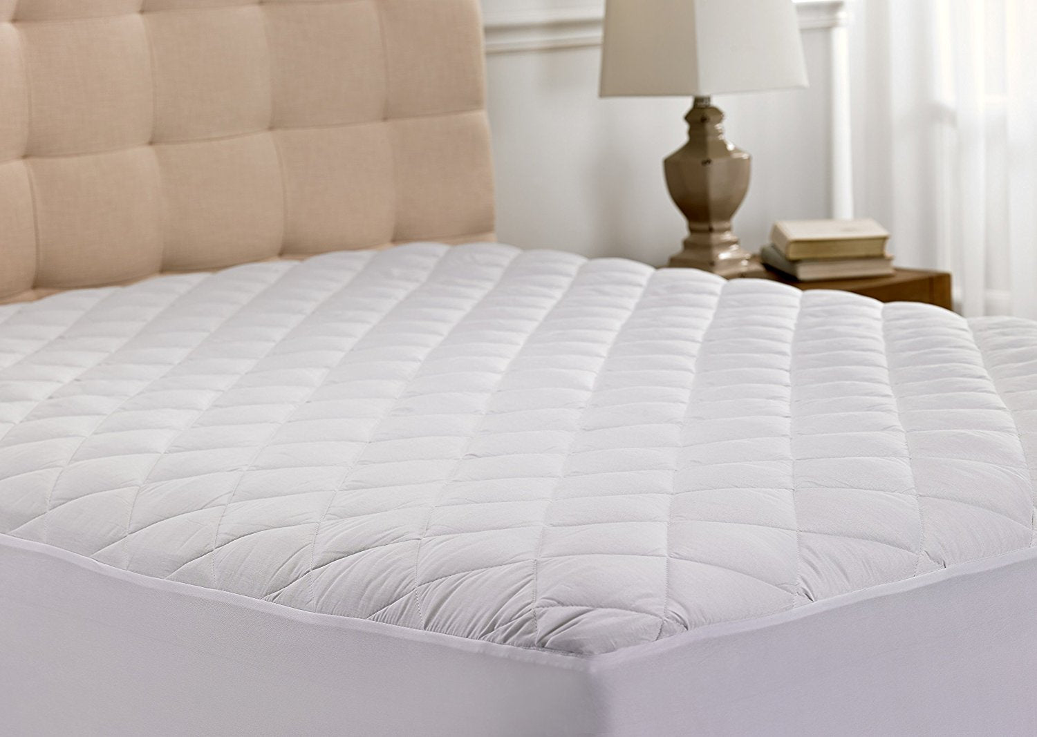  Beauty Sleep Beauty Sleep Quilted Hypoallergenic Mattress Pad - King - Bonton