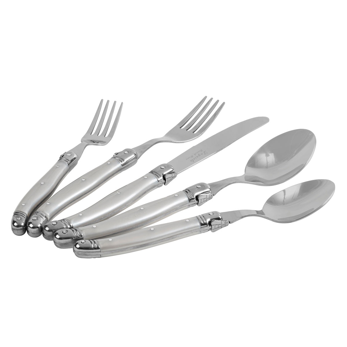  French Home 20-Piece Laguiole Flatware Set, Service for 4, Pewter - Default Title - Bonton