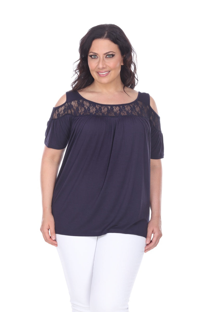  White Mark Plus Size Bexley Tunic Top - 1X - Bonton