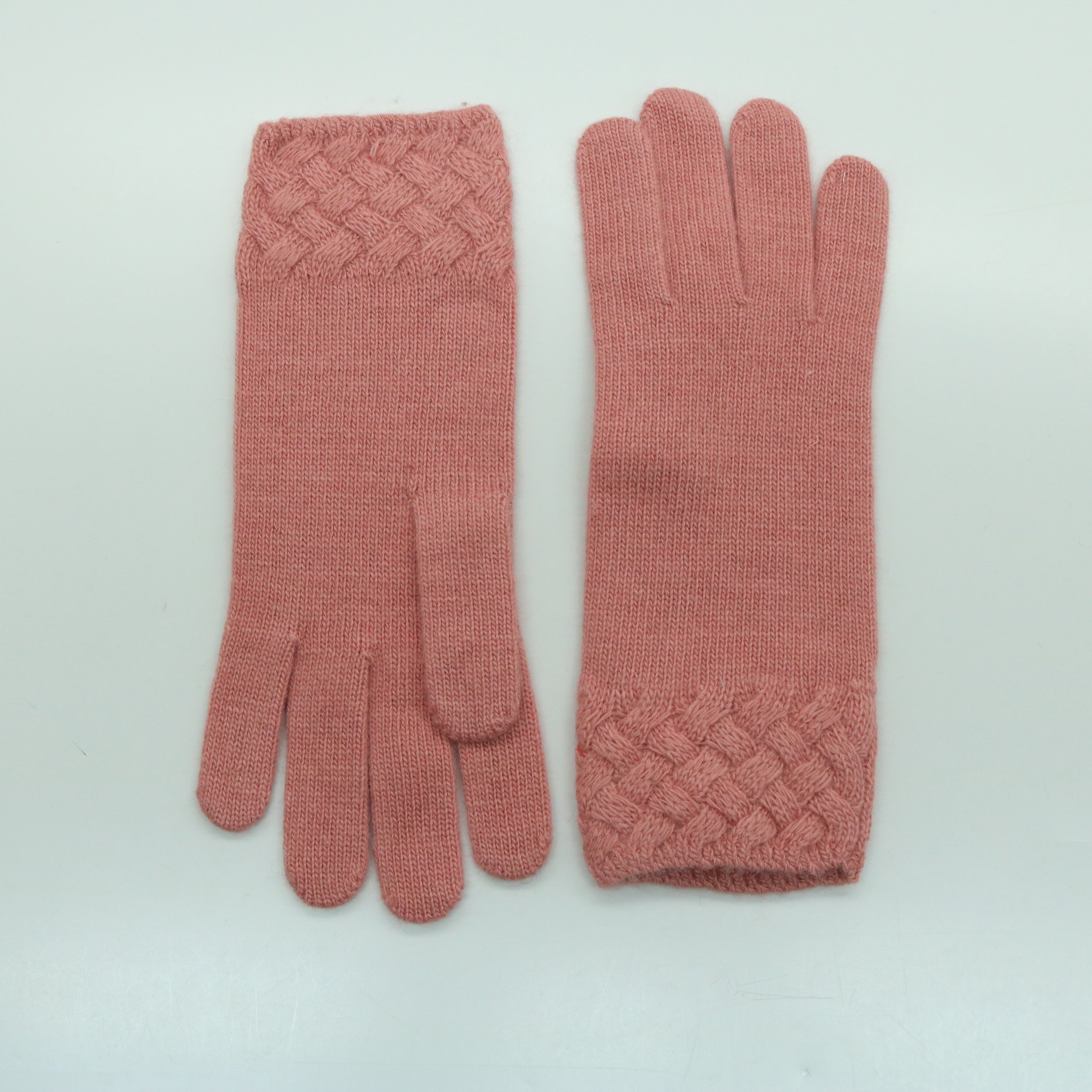  Portolano GLOVES in BASKET WEAVE STITCH - BRIGHT LILAC - Bonton