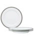  Noritake Crestwood Set of 4 Dinner Plates - Platinum - Bonton