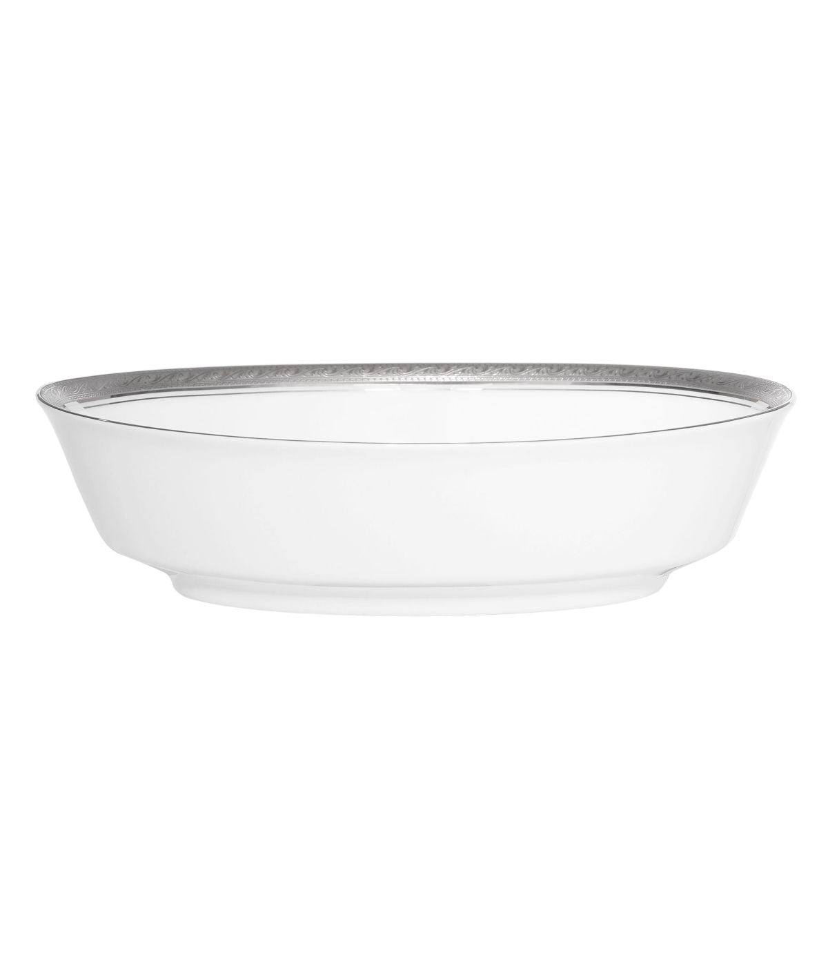  Noritake Crestwood Oval Vegetable Bowl - Platinum - Bonton