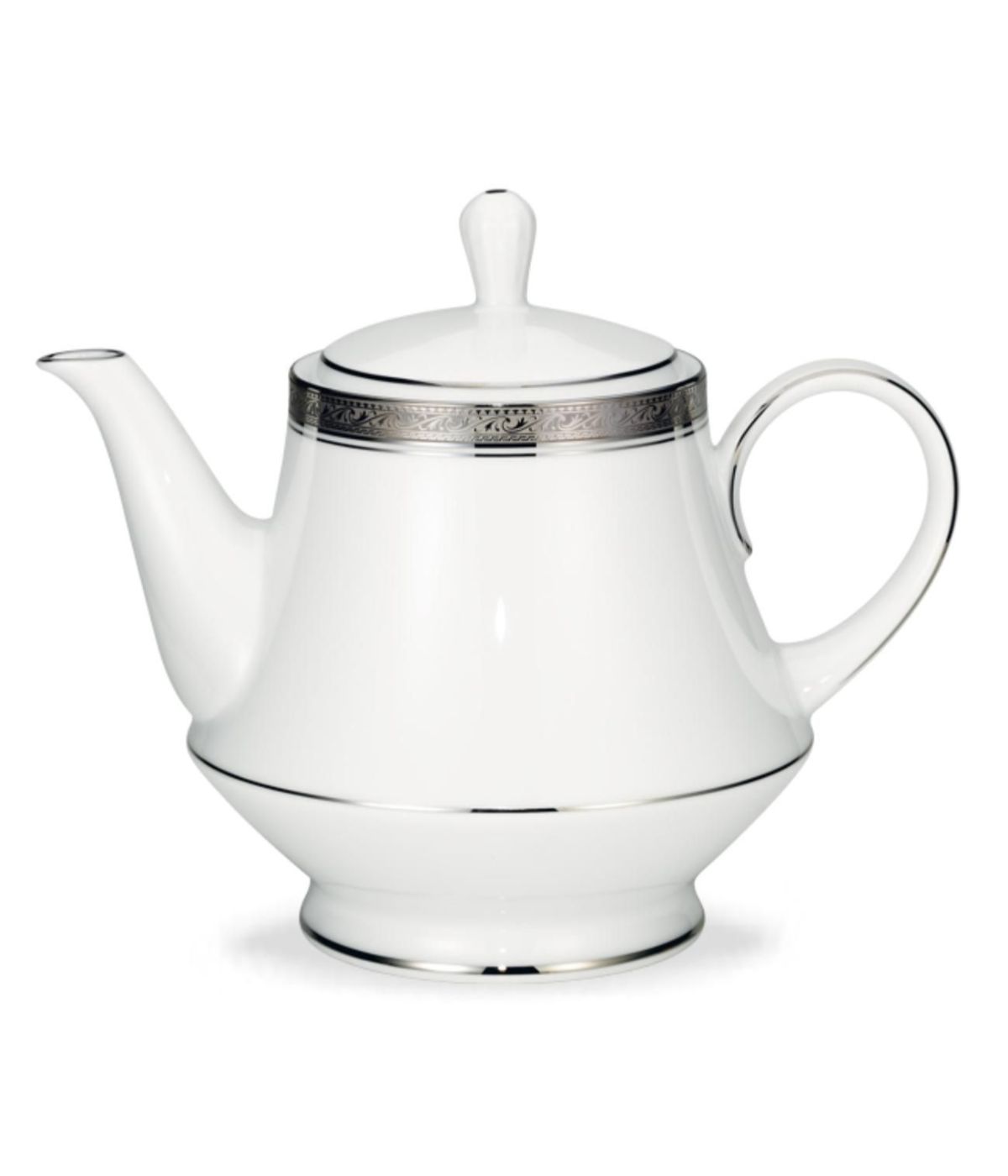  Noritake Crestwood Tea Pot - Platinum - Bonton