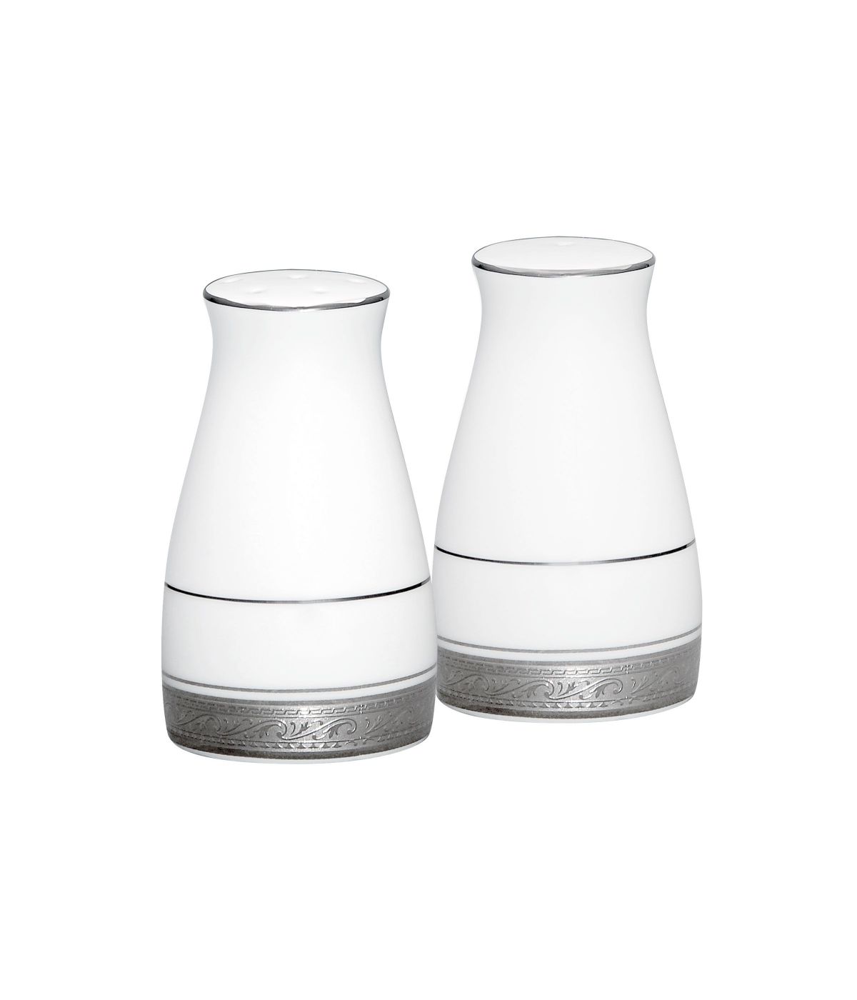  Noritake Crestwood Salt & Pepper - Platinum - Bonton