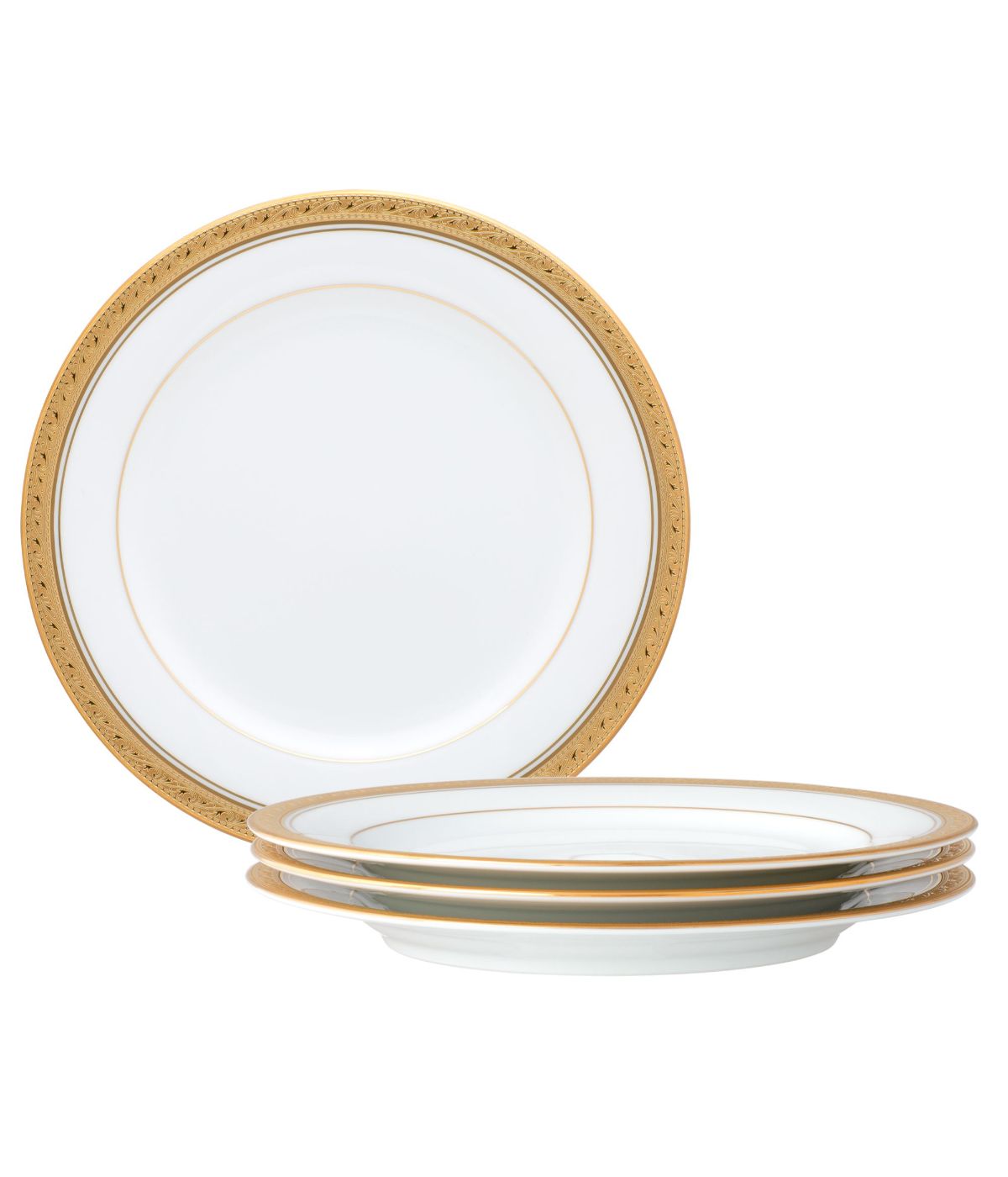  Noritake Crestwood Set of 4 Salad Plates - Gold - Bonton