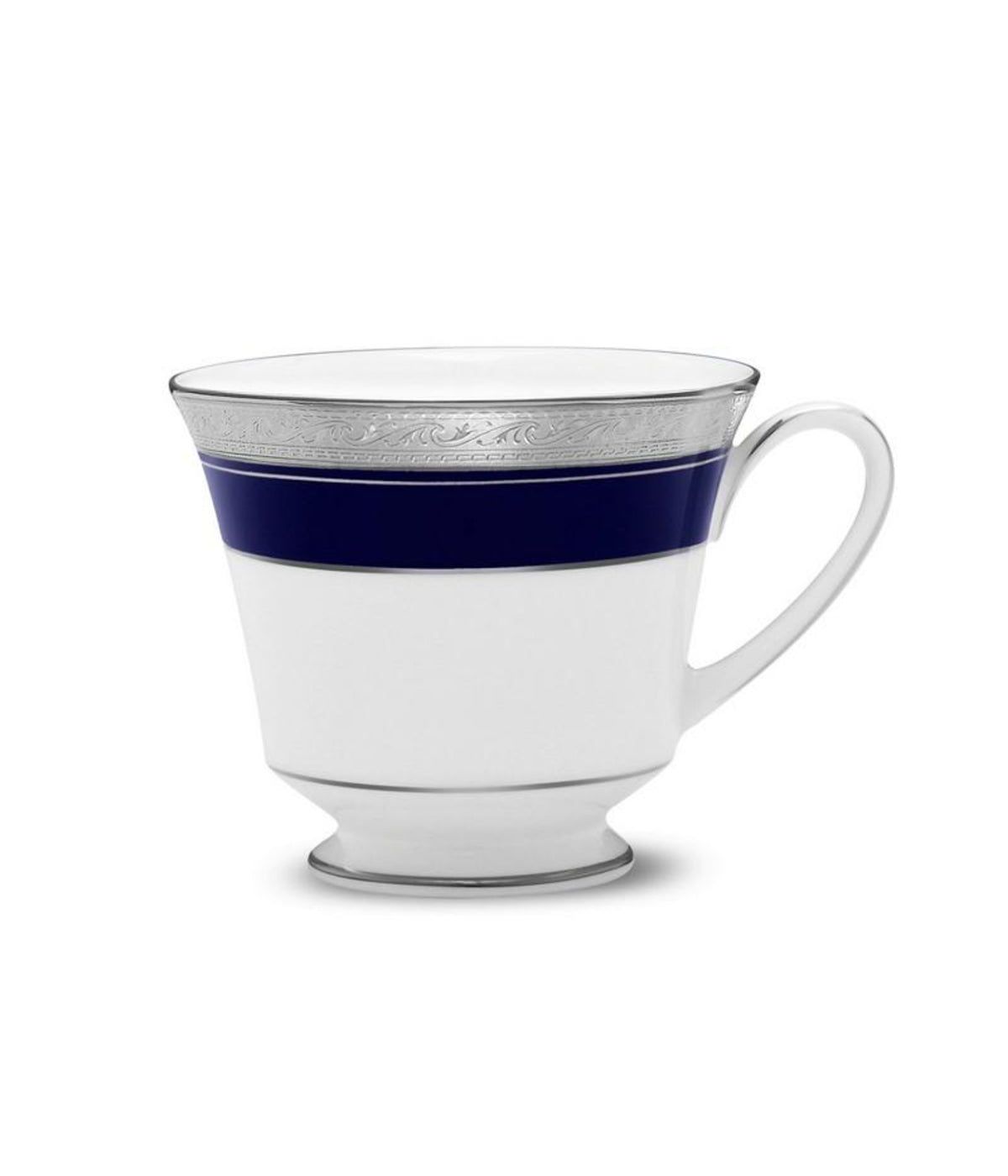  Noritake Crestwood Set of 4 Cups - Cobalt Platinum - Bonton