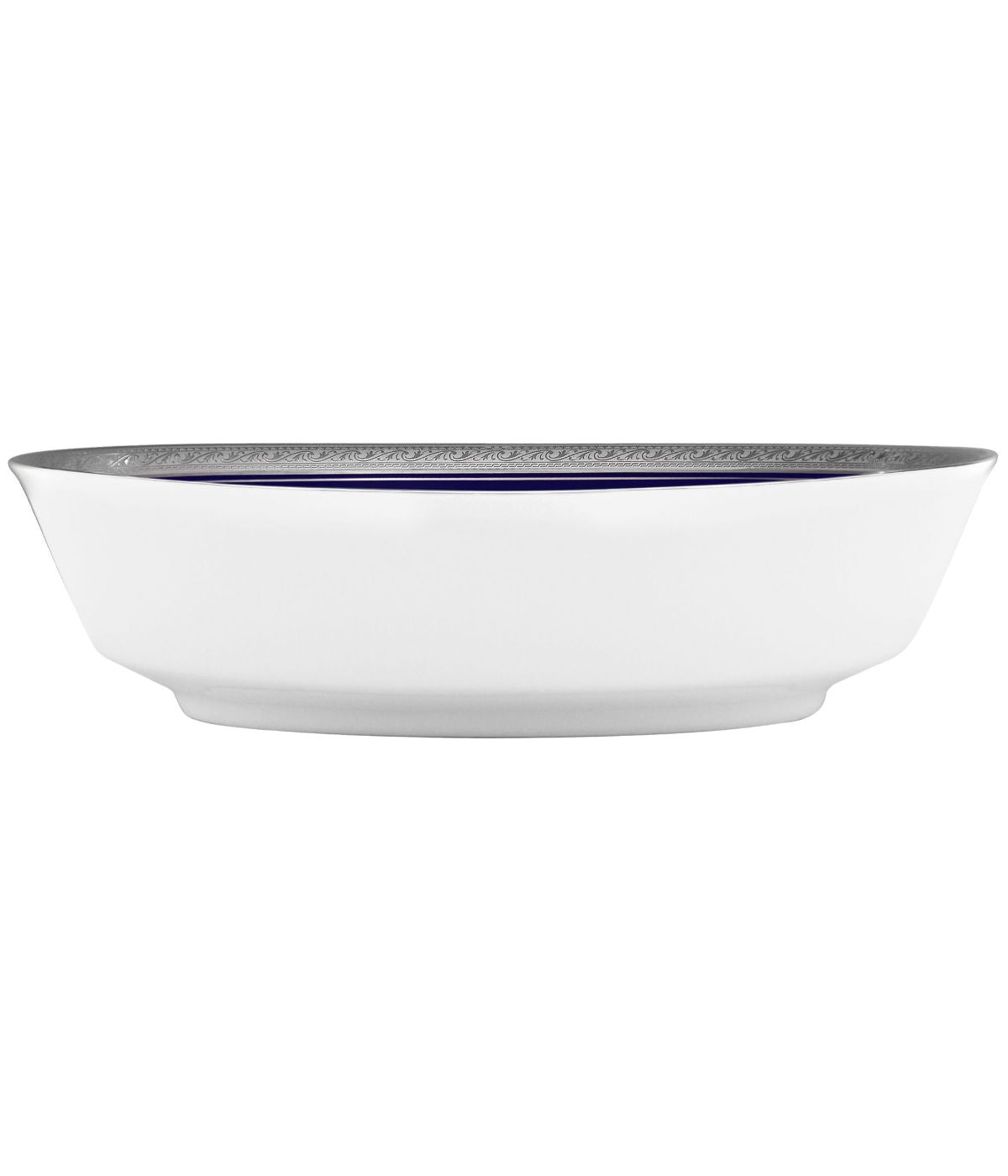  Noritake Crestwood Oval Vegetable Bowl - Cobalt Platinum - Bonton