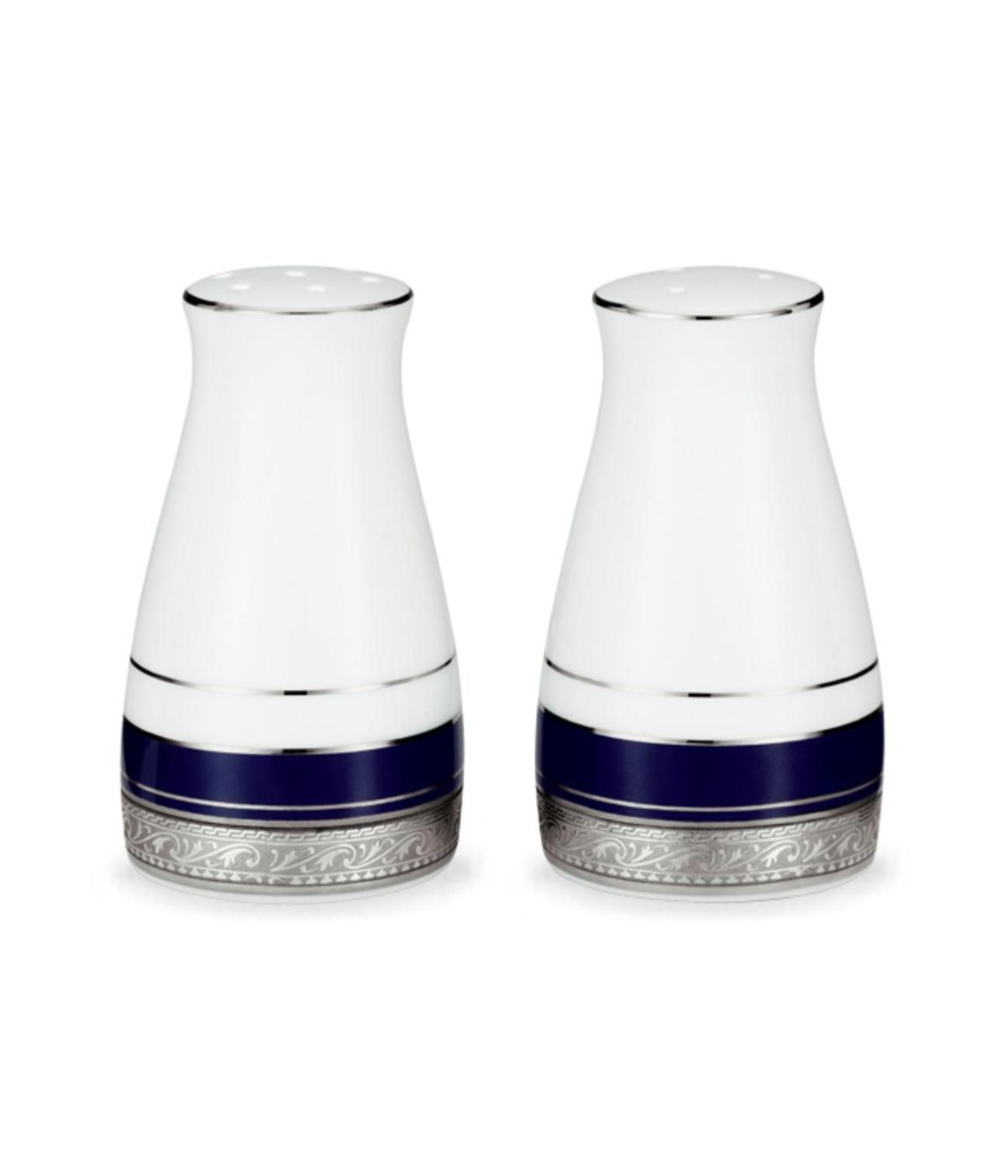  Noritake Crestwood Salt & Pepper - Cobalt Platinum - Bonton