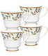  Noritake Holly & Berry Gold Set of 4 Cups - Multi - Bonton