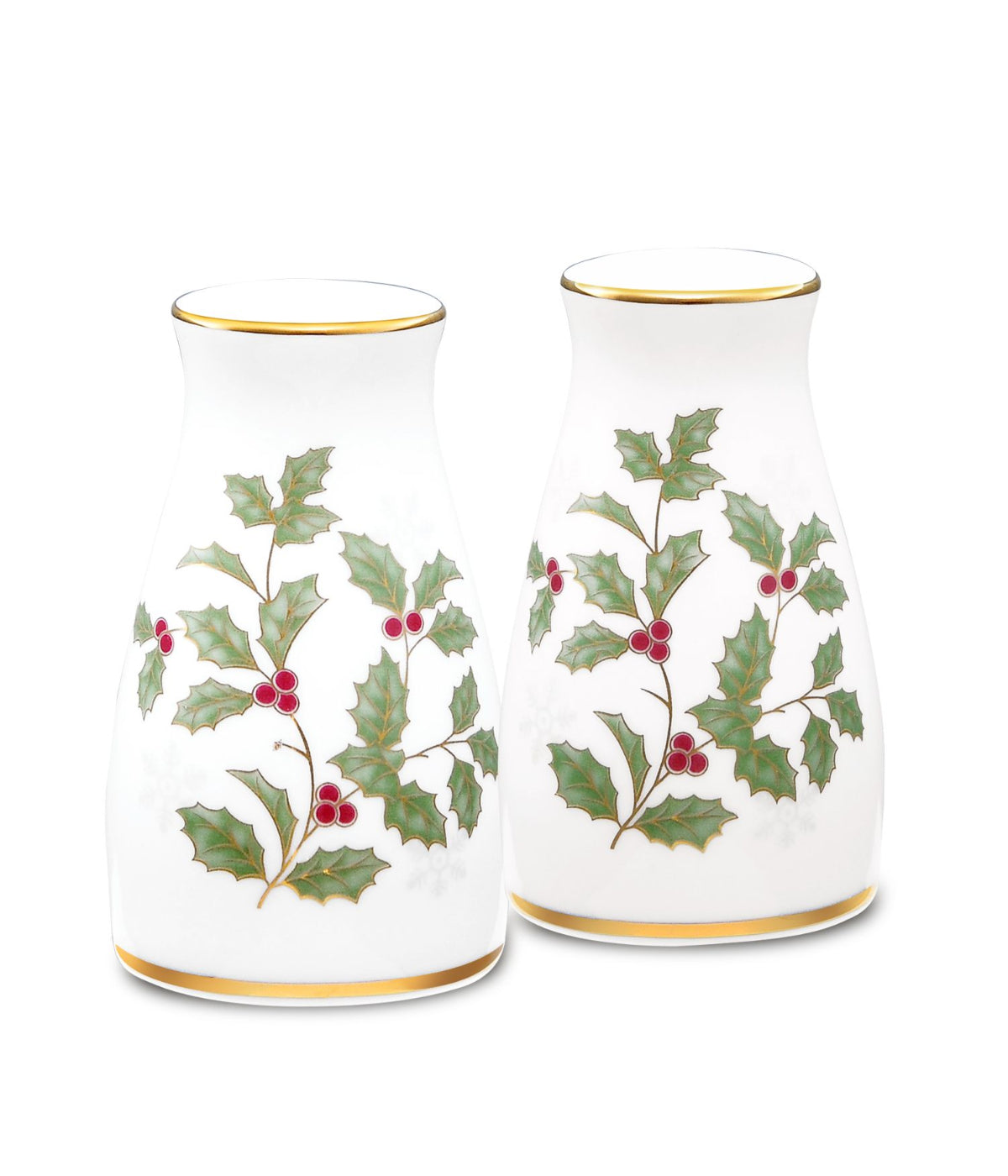  Noritake Holly & Berry Gold Salt & Pepper - Multi - Bonton