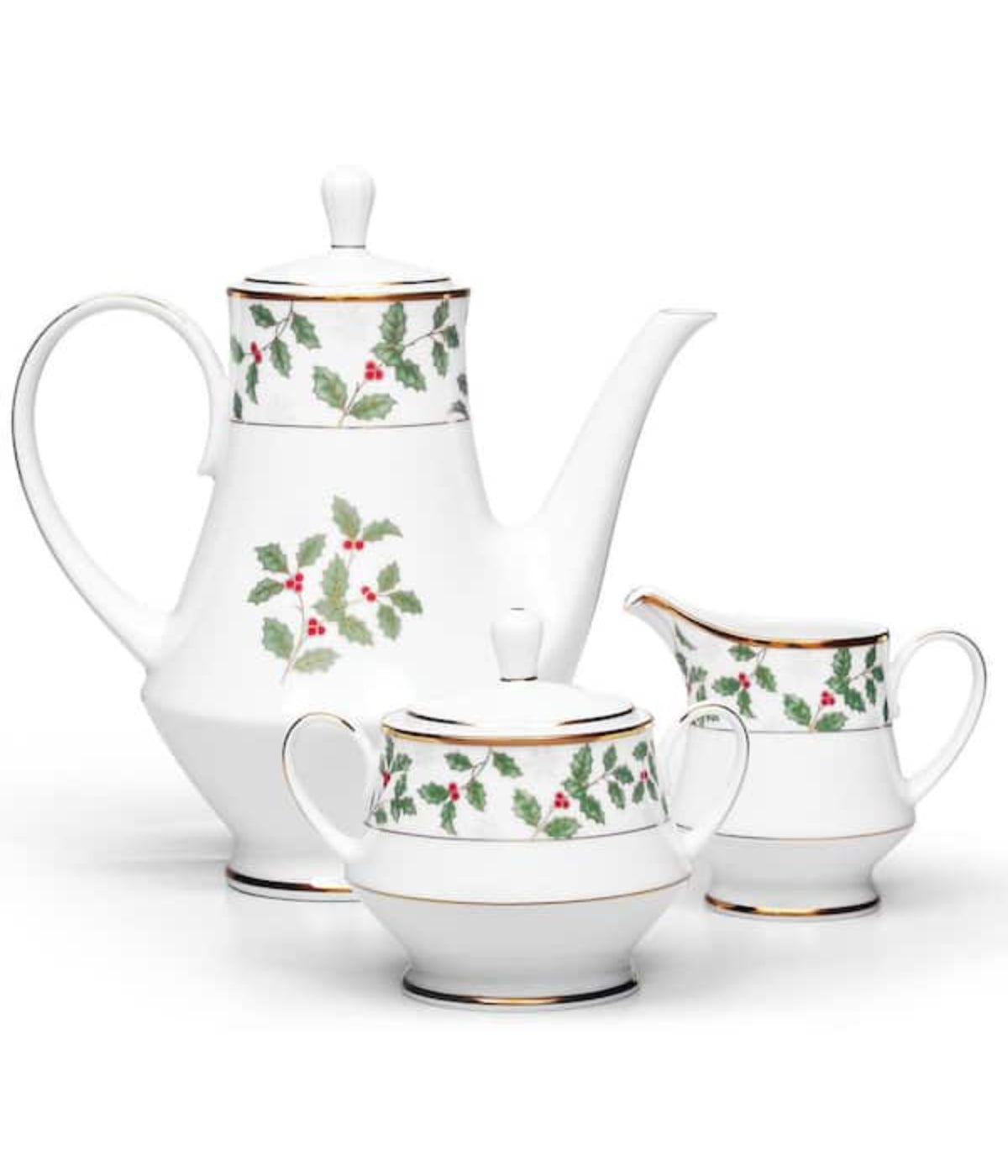  Noritake Holly & Berry Gold Coffee Server - Multi - Bonton