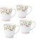 Holly & Berry Gold Set of 4 Mugs