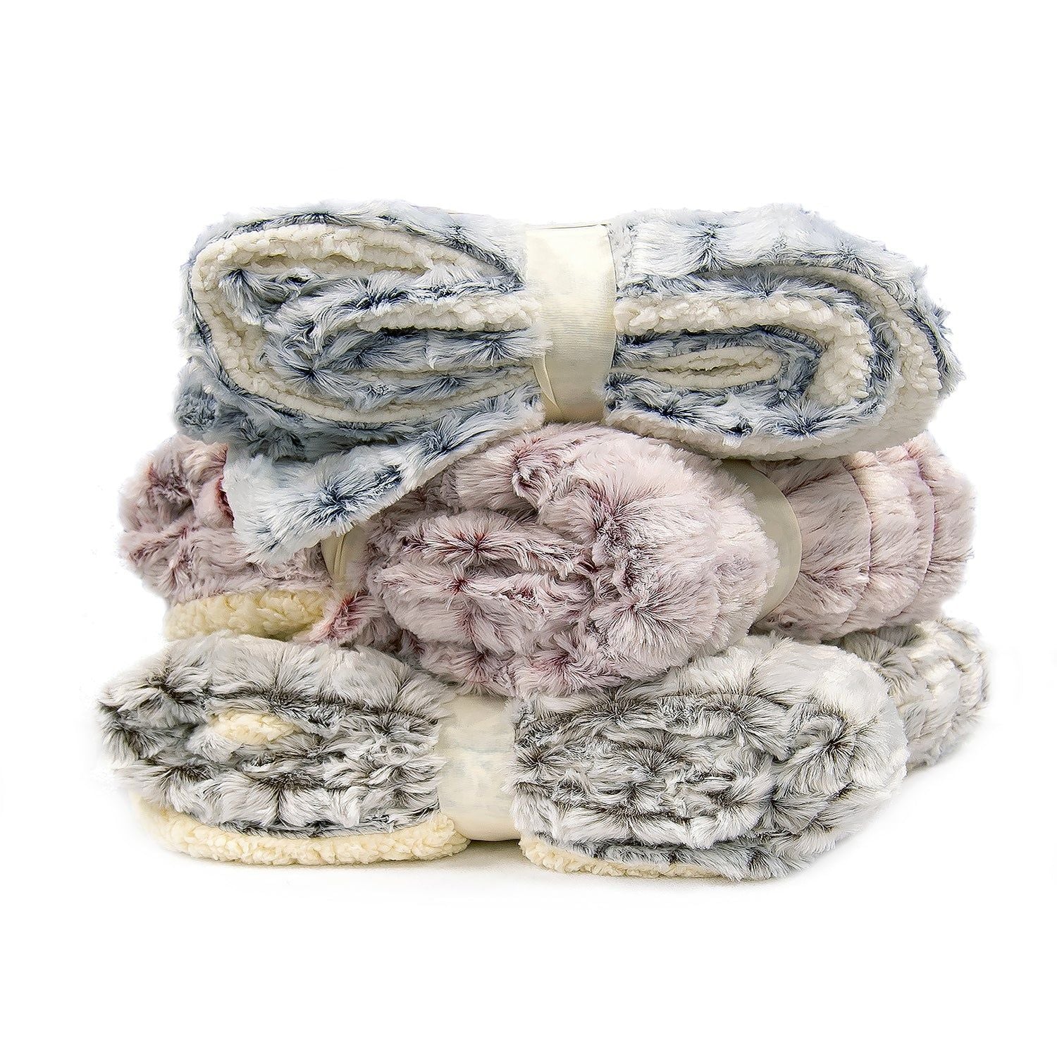  Blue Ridge Home Fashions Micromink/Sherpa Reversible Throw - Brown - Bonton