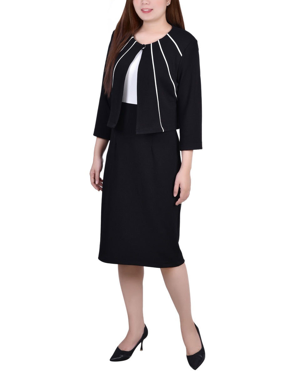 NY Collection 2 Piece Dress Set - Black - Bonton