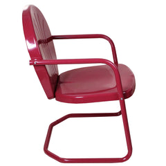 34-Inch Retro Tulip Steel Outdoor Steel Armchair  Pink