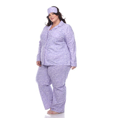 Plus Size Three-Piece Pajama Set