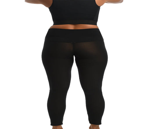 InstantFigure Power Plus Size Mesh Hi-Waist Leggings 180PL028C