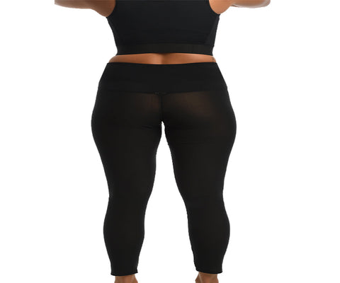 InstantFigure Power Plus Size Mesh Hi-Waist Leggings 180PL028C