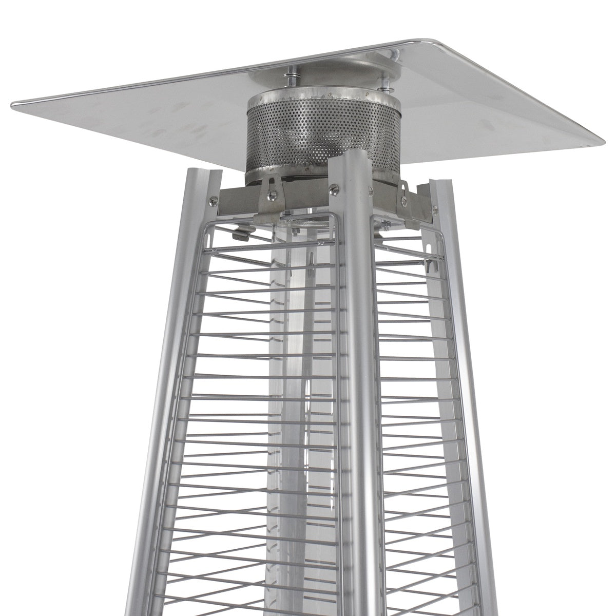  Northlight Pyramid Glass Tube Outdoor Gas Patio Heater  44 000 BTU Stainless Steel Finish - Default Title - Bonton