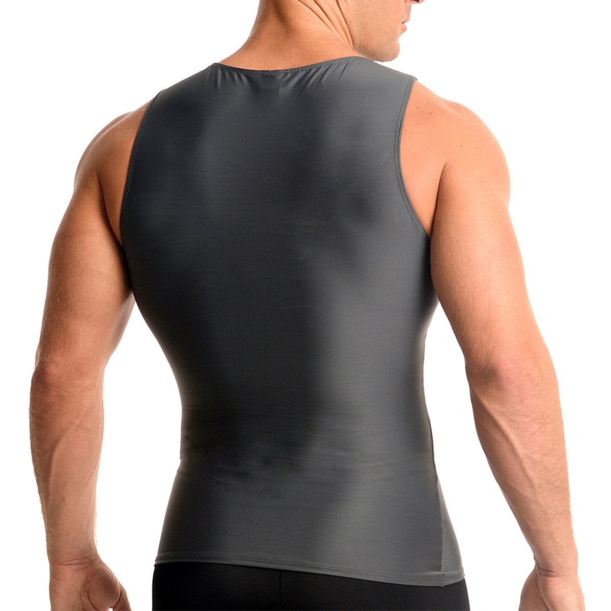  InstantFigure Insta Slim USA Activewear Compression Muscle Tank MA0001 - Gunmetal - Bonton