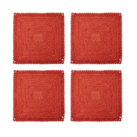 Loopy Abaca 14" Square Placemat - Set of 4