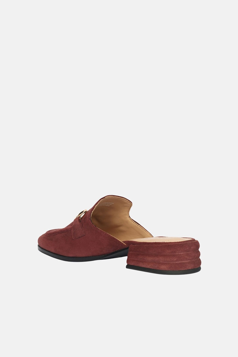  Saint G Savannah Suede - Heeled Mule - Burgundy - Bonton