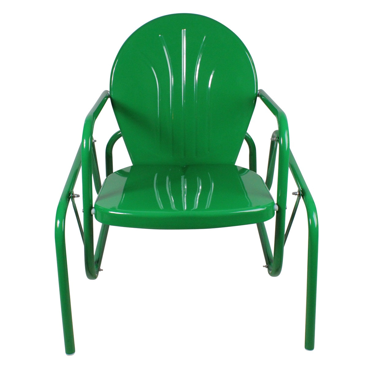  Northlight Outdoor Retro Metal Tulip Glider Patio Chair  Green - Green - Bonton