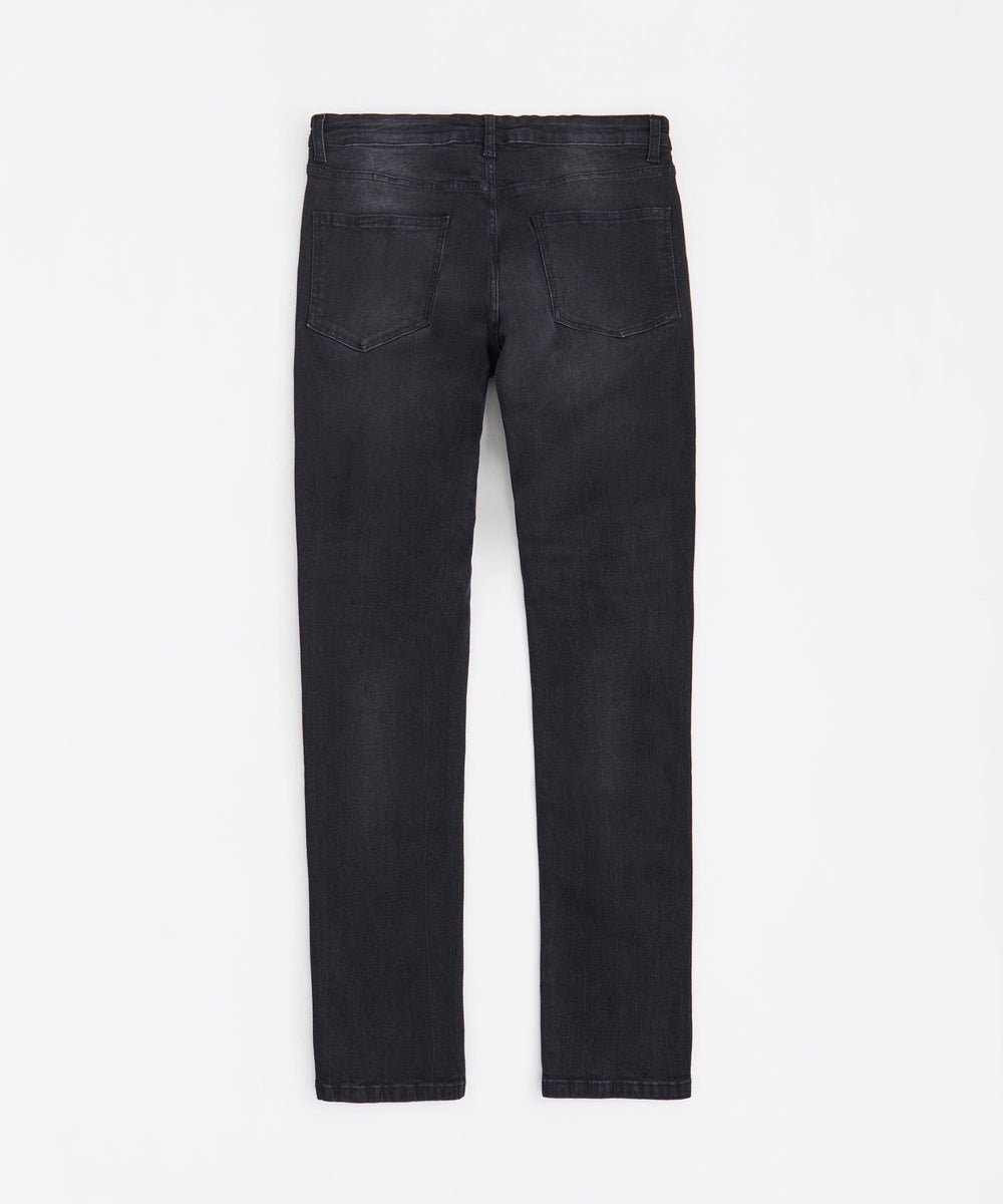  Reason Clothing Skinny Rip and Repaired Denim Pants - Black - BLACK - Bonton