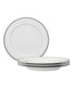  Noritake Regina Platinum Set of 4 Salad Plates - White - Bonton