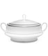  Noritake Regina Platinum Covered Vegetable Bowl - White - Bonton