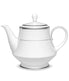  Noritake Regina Platinum Tea Pot - White - Bonton