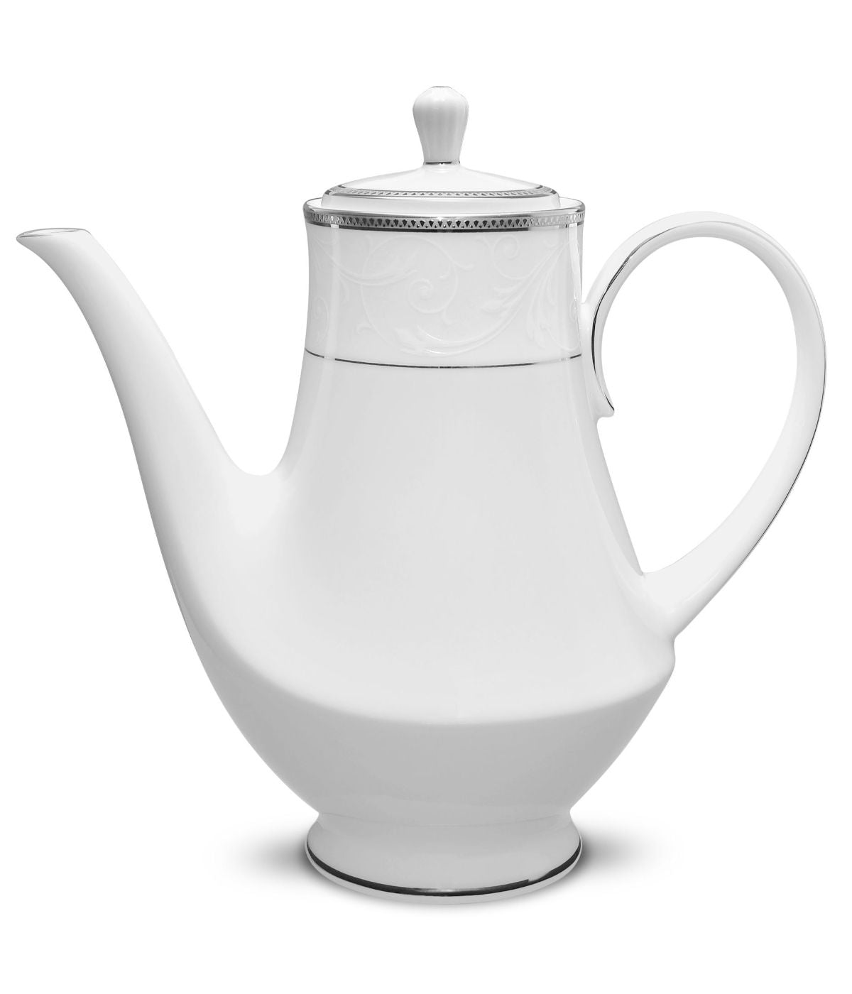  Noritake Regina Platinum Coffee Server - White - Bonton