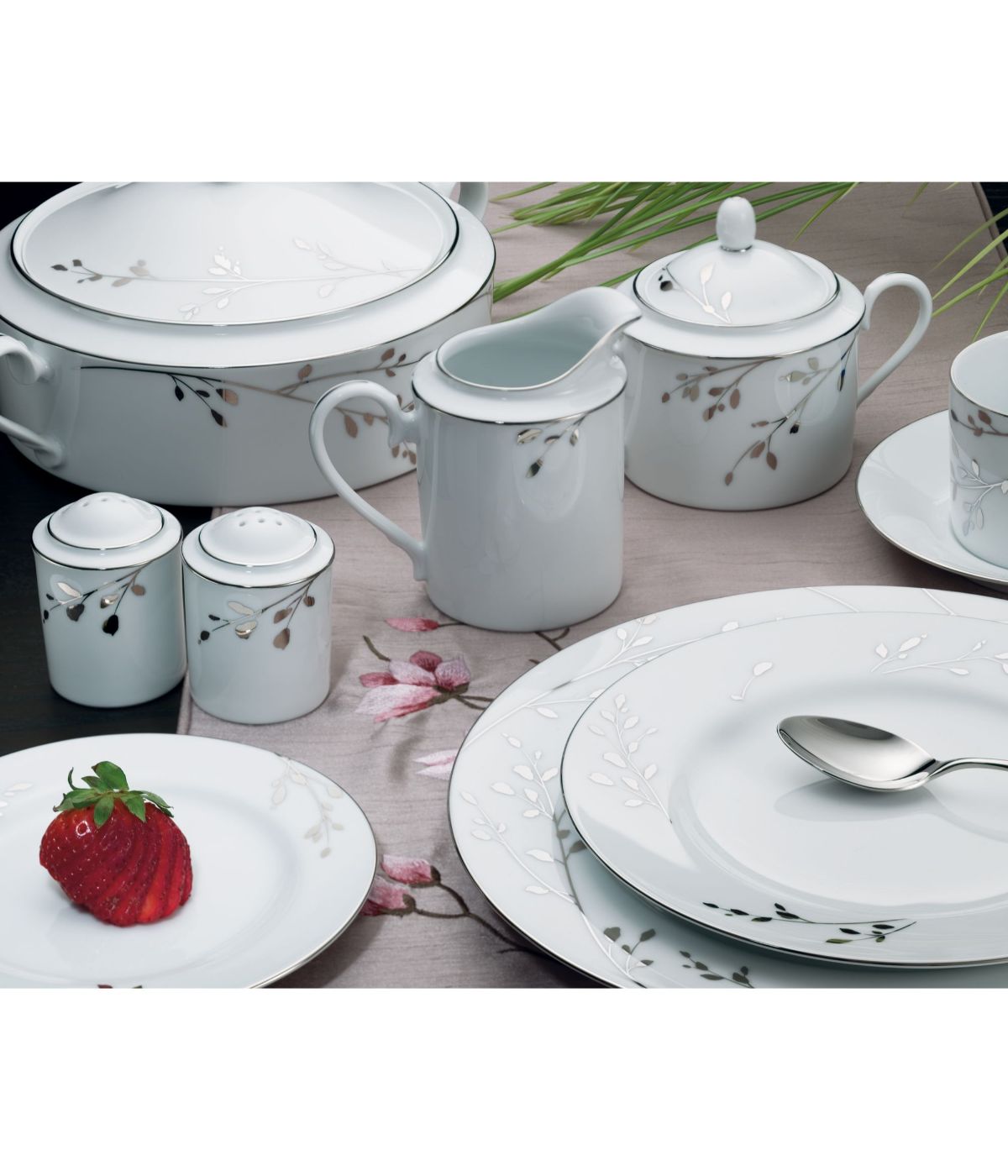  Noritake Birchwood 5 Piece Place Setting - White - Bonton