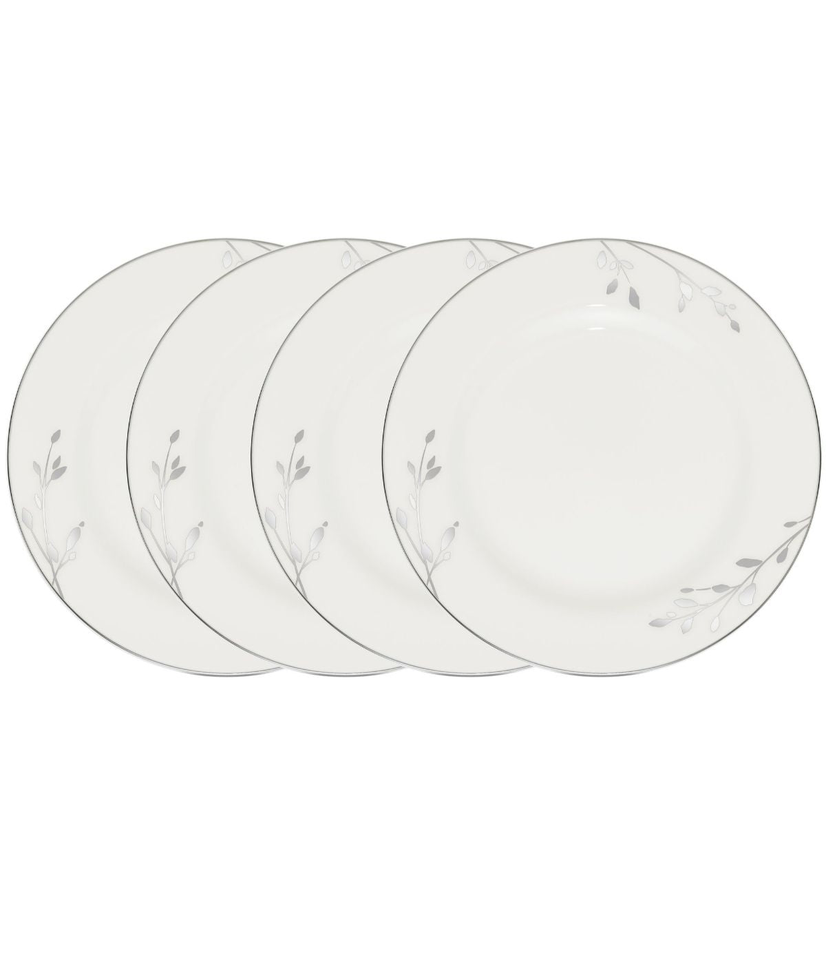  Noritake Birchwood Set of 4 Bread & Butter/Appetizer Plates - White - Bonton