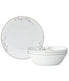  Noritake Birchwood Set of 4 Soup Bowls - White - Bonton