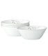  Noritake Birchwood Set of 4 Fruit Bowls - White - Bonton