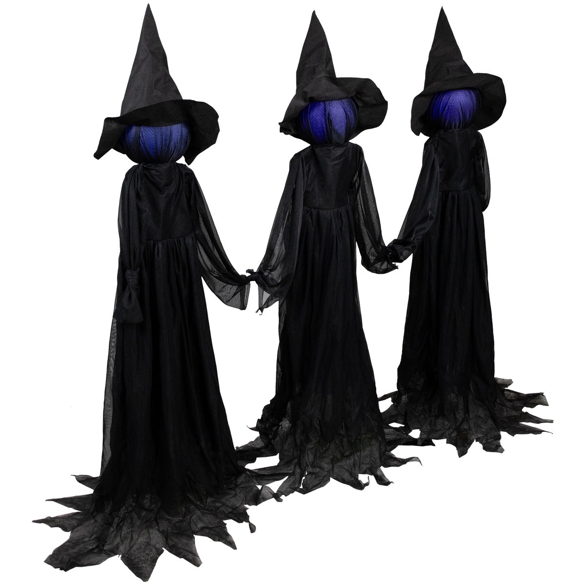  Northlight Lighted Faceless Witch Trio Outdoor Halloween Stakes - 4' - Default Title - Bonton