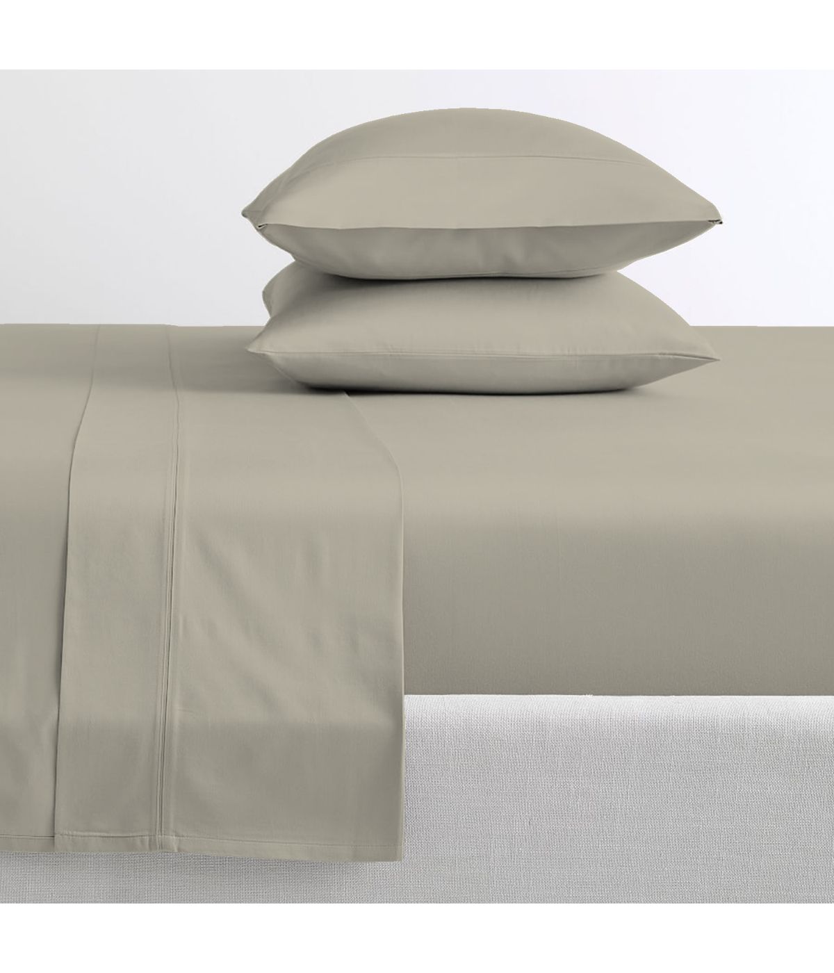  Purity Home Cotton 400 Thread Count Percale Sheet Set Tan - Tan - Bonton