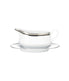  Noritake Austin Platinum Gravy with Tray - White - Bonton