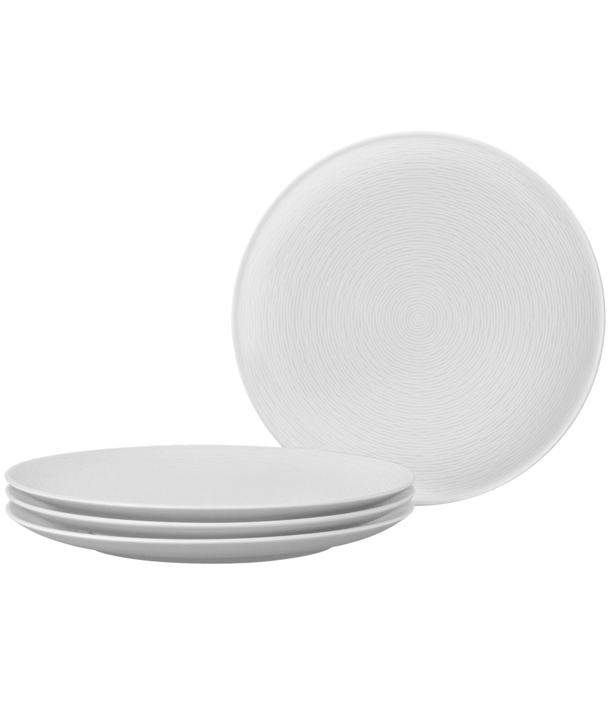  Noritake Colorscapes Swirl Set of 4 Coupe Dinner Plates - White - Bonton