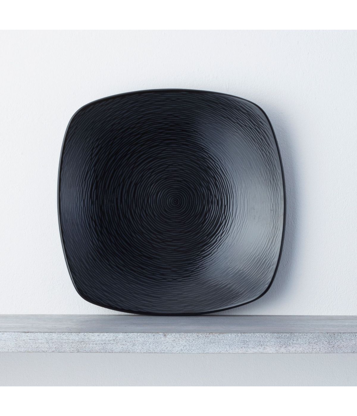  Noritake Colorscapes Swirl Square Platter - Black - Bonton