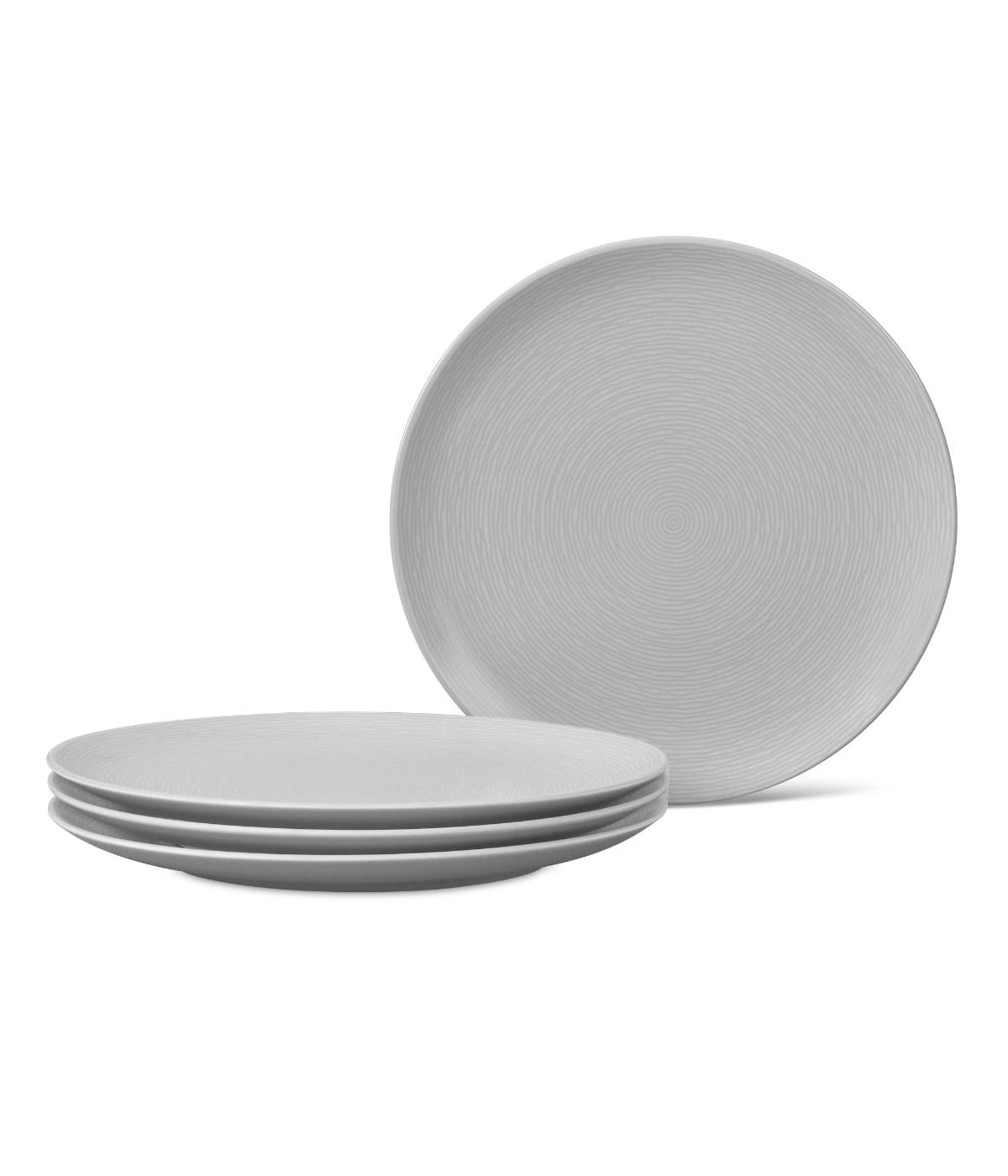  Noritake Colorscapes Swirl Set of 4 Coupe Salad Plates - Grey - Bonton