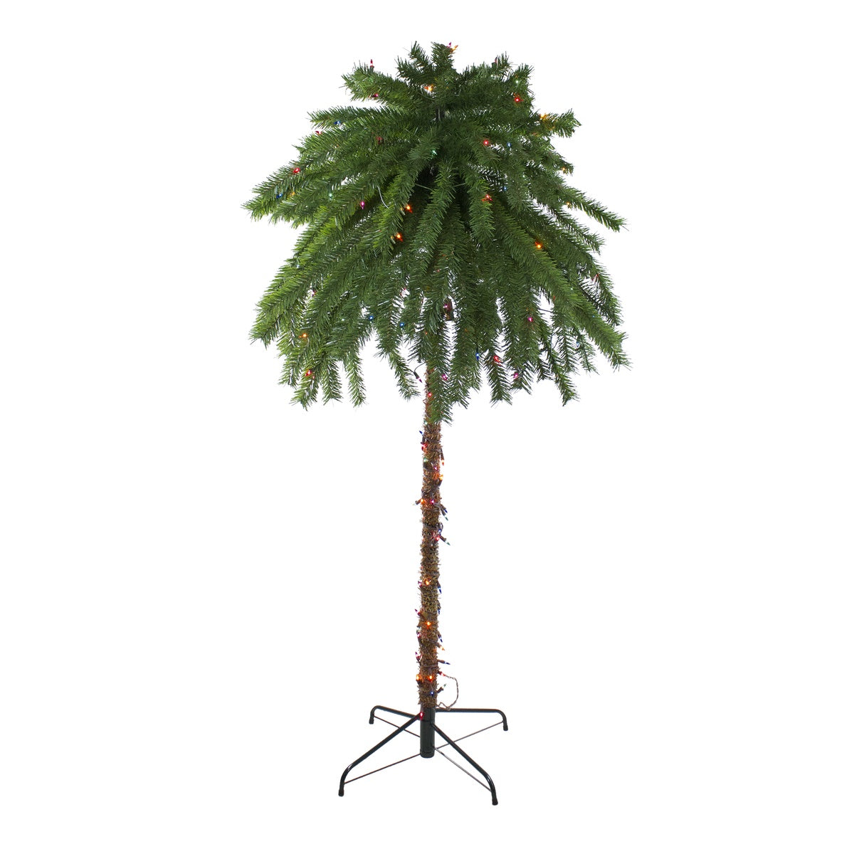  Northlight 6' Pre-Lit Artificial Tropical Outdoor Patio Palm Tree - Multicolor Lights - Default Title - Bonton